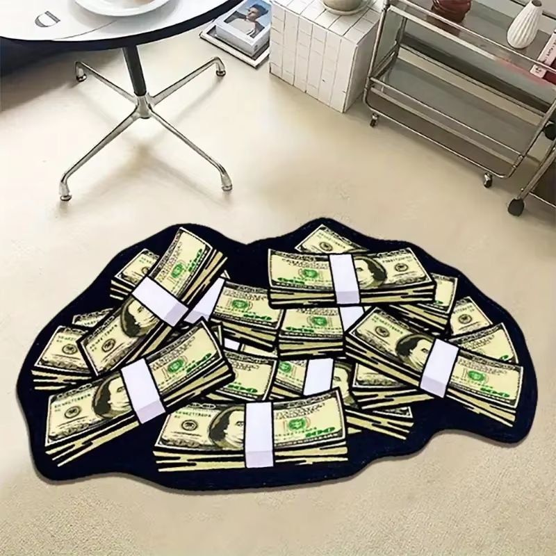 Home Bathroom Trends - Ковер VIKAMA Creative Dollar Plush: Нескользящий,