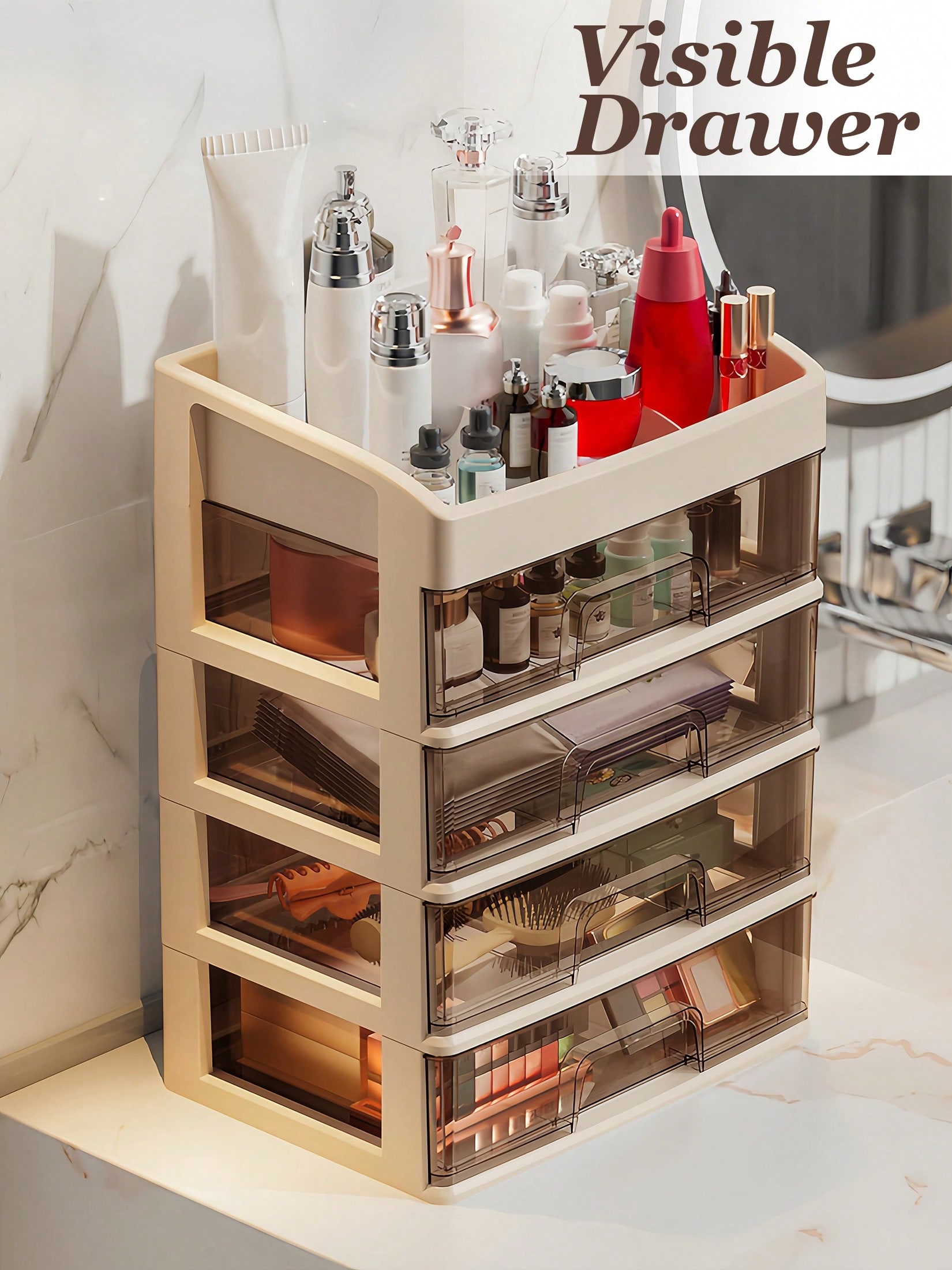 Home Essentials Bathroom Storage - Органайзер для косметики, выдвижные ящики для