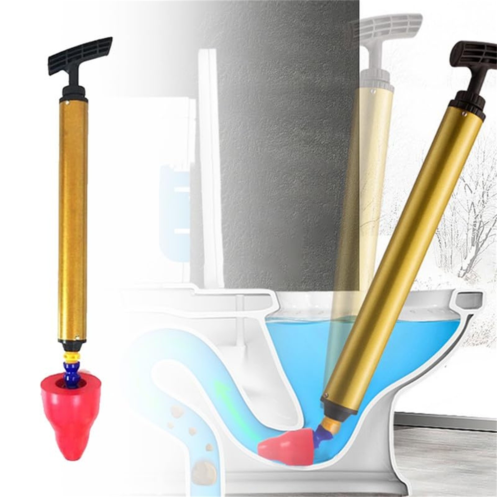 Plunger Toilet - Разблокирующий унитаз высокого давления, плунжер для