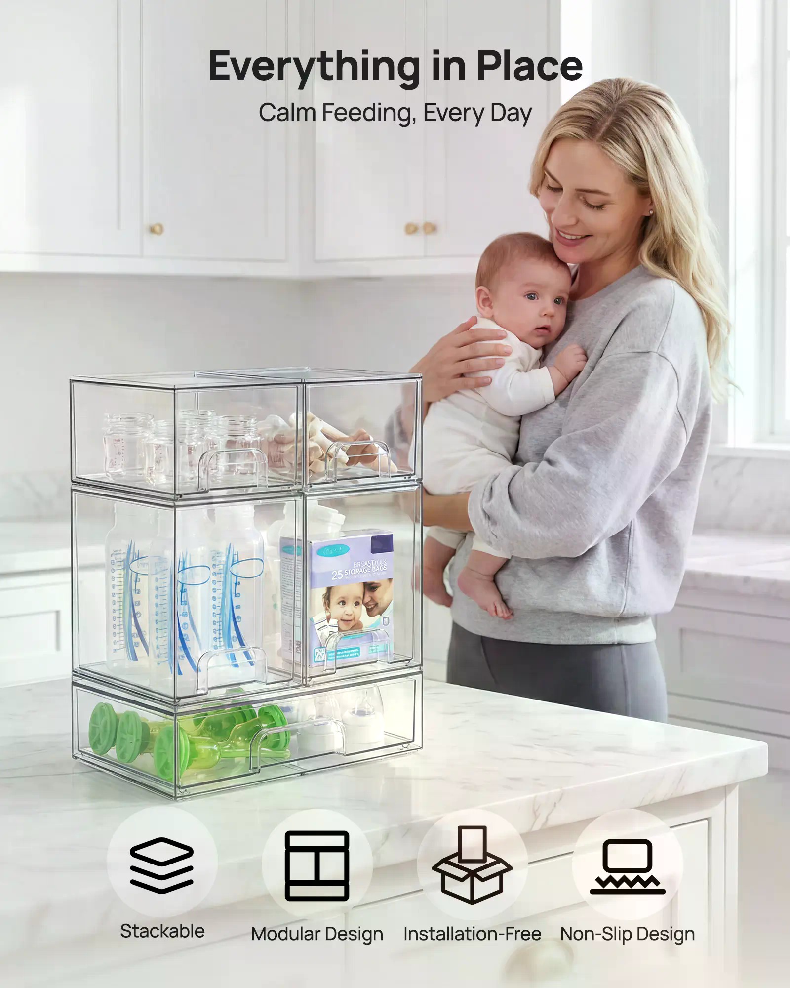 Набор из 5/8 штук: штабелируем – обзор и цена Home Bathroom Organizer