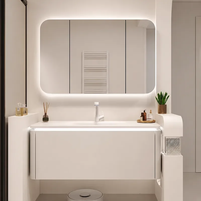 Навесной керамический шкаф-тум – обзор и цена Home Bathroom Vanity Combo