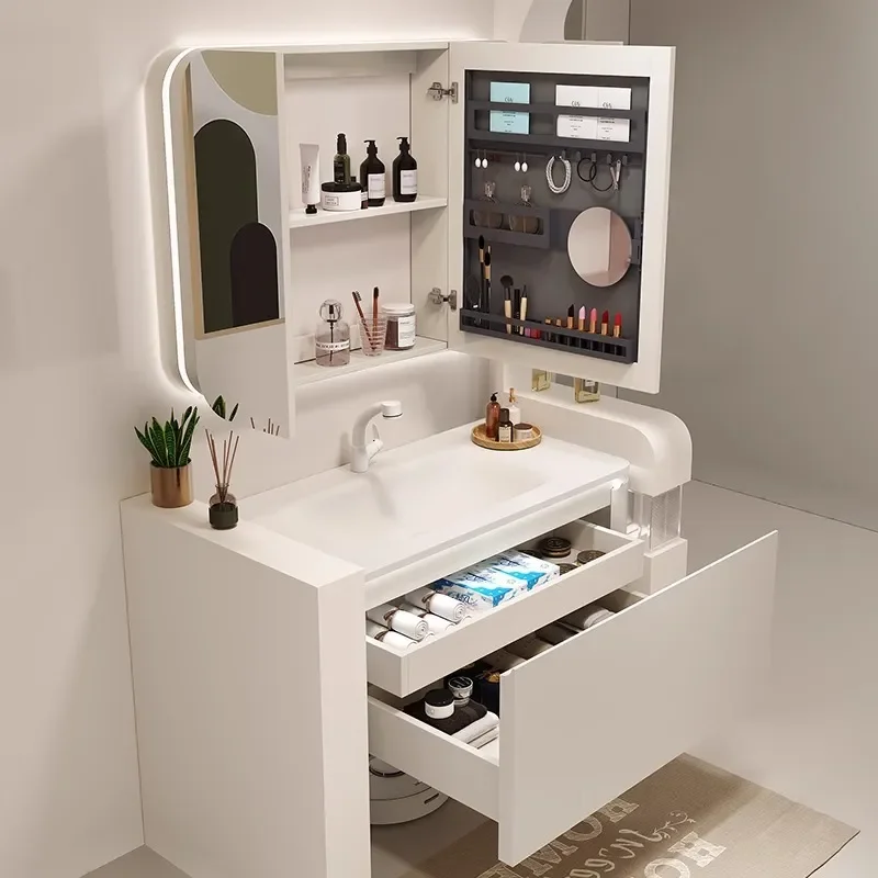 Навесной керамический шкаф-тум – обзор и цена Home Bathroom Vanity Combo