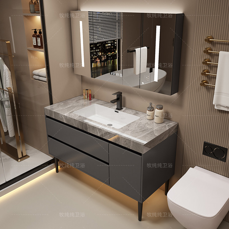 Современный зеркальный шкаф-пе – обзор и цена Home Bathroom Vanity Combo